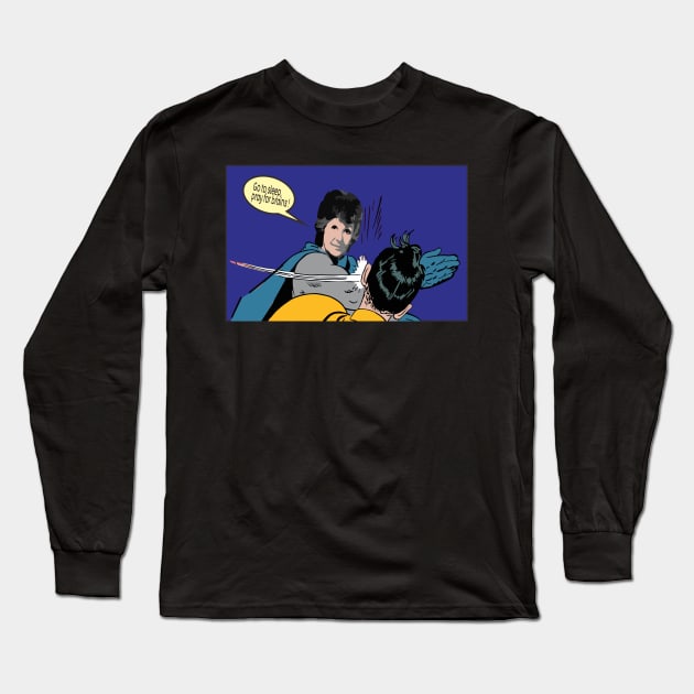 Golden Slap Blue Long Sleeve T-Shirt by mugimugimetsel